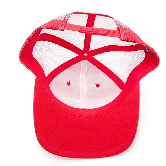Richardson Sports 112 PM Mesh Snapback Trucker Hat Baseball Patch Cap Red White - Picture 6 of 7